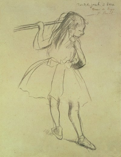 PD.32-1978バレの少女ダンサー、1878年頃（黒チョーク） 作： Edgar Degas